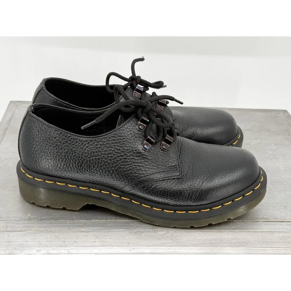 Dr. Martens 1461 Iridescent Hardware Oxford Shoes Black Women's 9 Punk Grunge